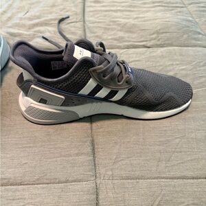 Adidas Gray Athletic Sneakers with Mesh Upper